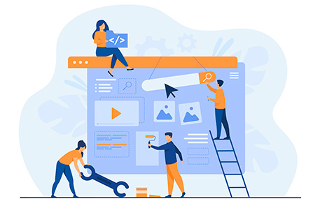 Ilustración de diseño web moderno