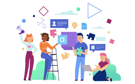 Ilustración de identidad visual corporativa